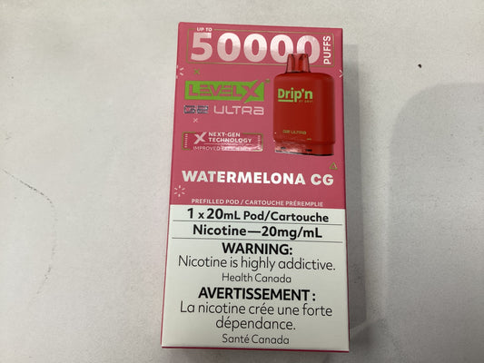 Level X, G2 Ultra, 50k puffs, Watermelona CG, (Pod)