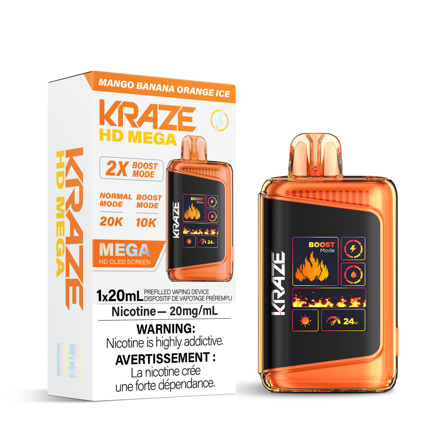 KRAZE 20k Mango Banana Orange Ice (Provincial Tax)