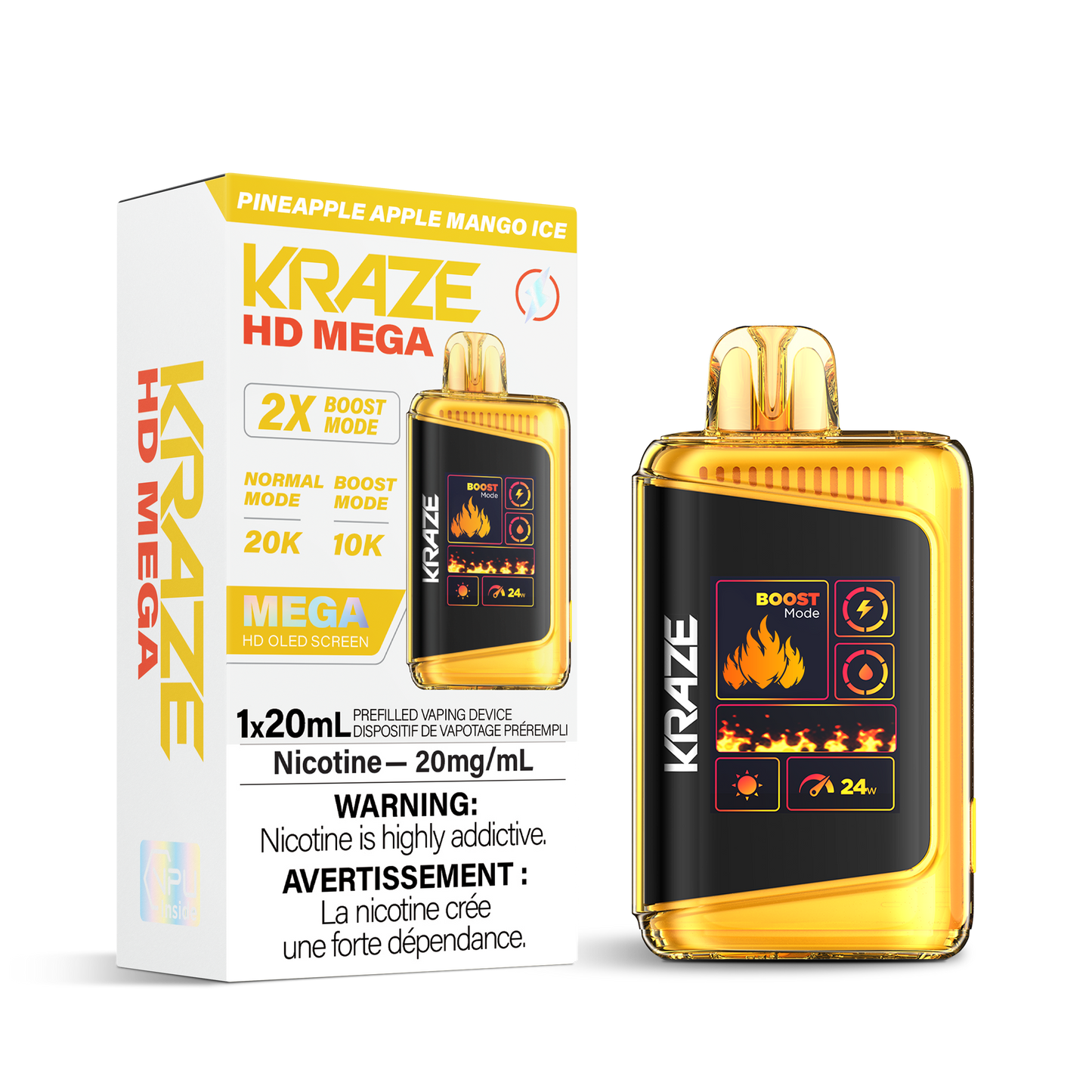 KRAZE 20k Pineapple Apple Mango Ice (Provincial Tax)