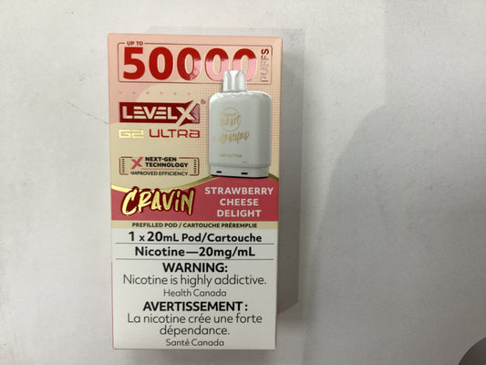 Flavour beast, unleashed, Level X G2 ultra, 50k puffs, strawberry cheese delight, (POD)