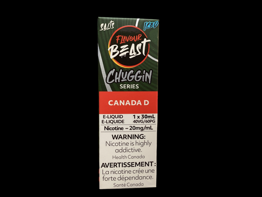 Flavour beast e-liq chuggin Canada D 20mg/30ml (Provincial Tax)