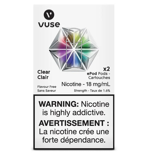 Vuse ePod X2 Clear(flavourless) - 18mg/ml