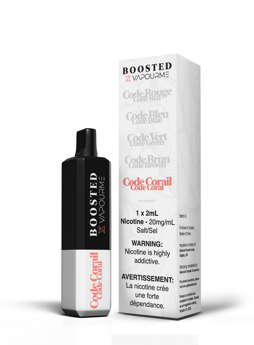 Boosted Vapourme Disposable Code Coral (20mg/ml)