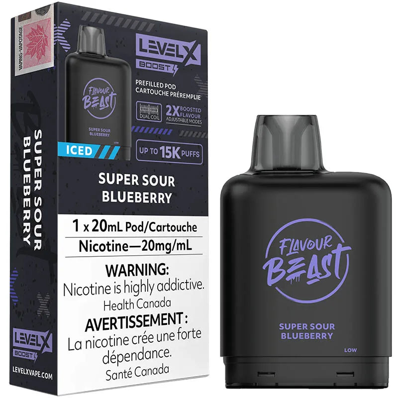 Level X prefilled pod 7000 Super Sour Blueberry Iced