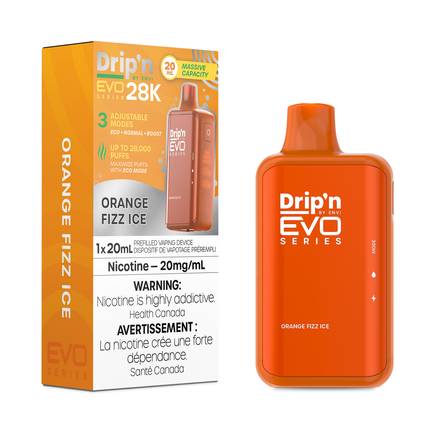 Dripn Evo 28k Orange Fizz Ice (Provincial Tax)