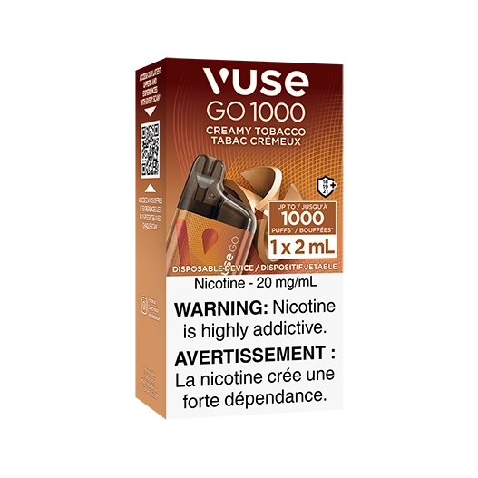 Vuse go 1000  Creamy tobacco 20mg (Provincial Tax)