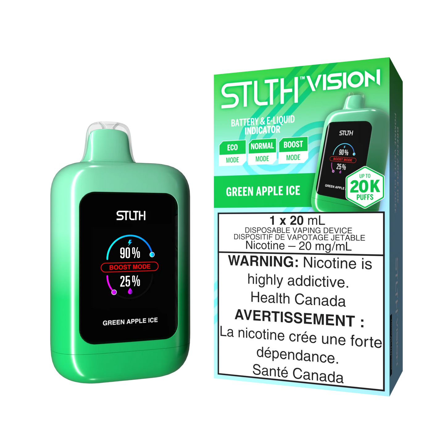 Stlth Vision 20k Green apple ice (Provincial Tax)