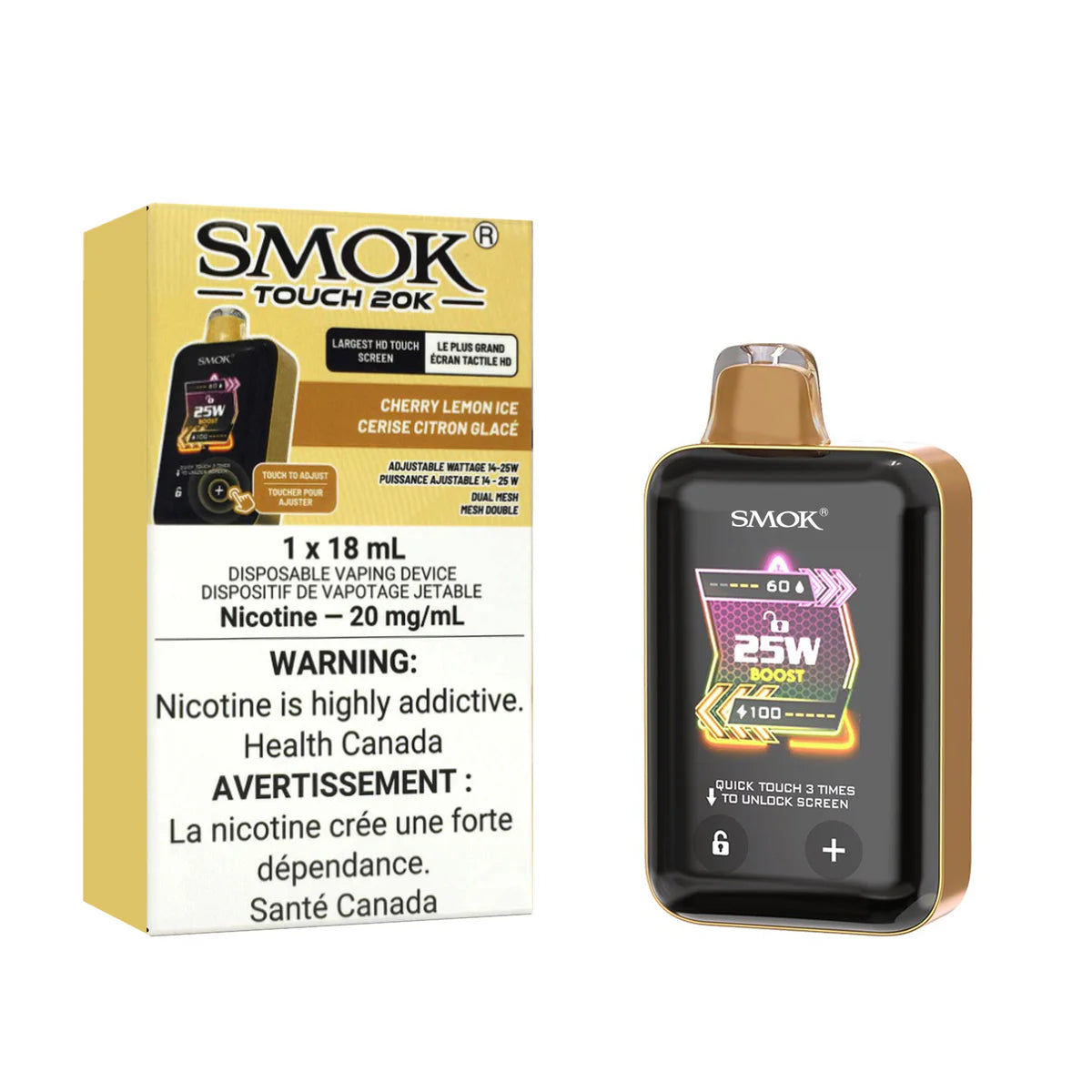 Smok touch 20k Cherry lemon ice (Provincial Tax)