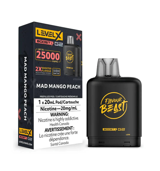 Flavour beast Level X boost G2 25k Mad mango peach (Provincial Tax)