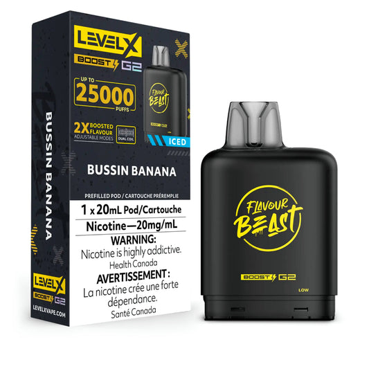 Flavour beast Level X boost G2 25k Bussin banana (Provincial Tax)