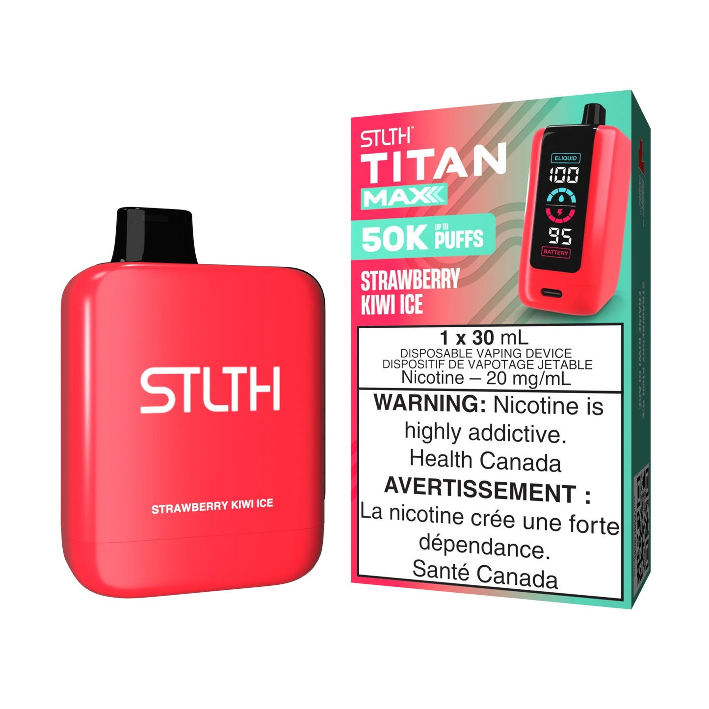 Stlth Titan Max 50k Strawberry kiwi ice ( provincial tax )