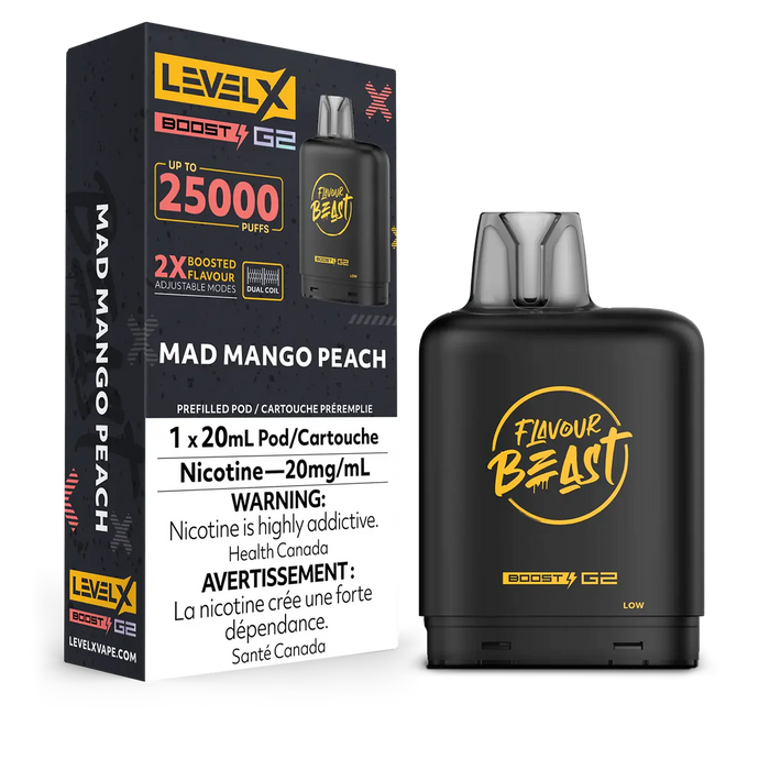 Flavour beast Level X boost G2 25k Mad Mango Peach*