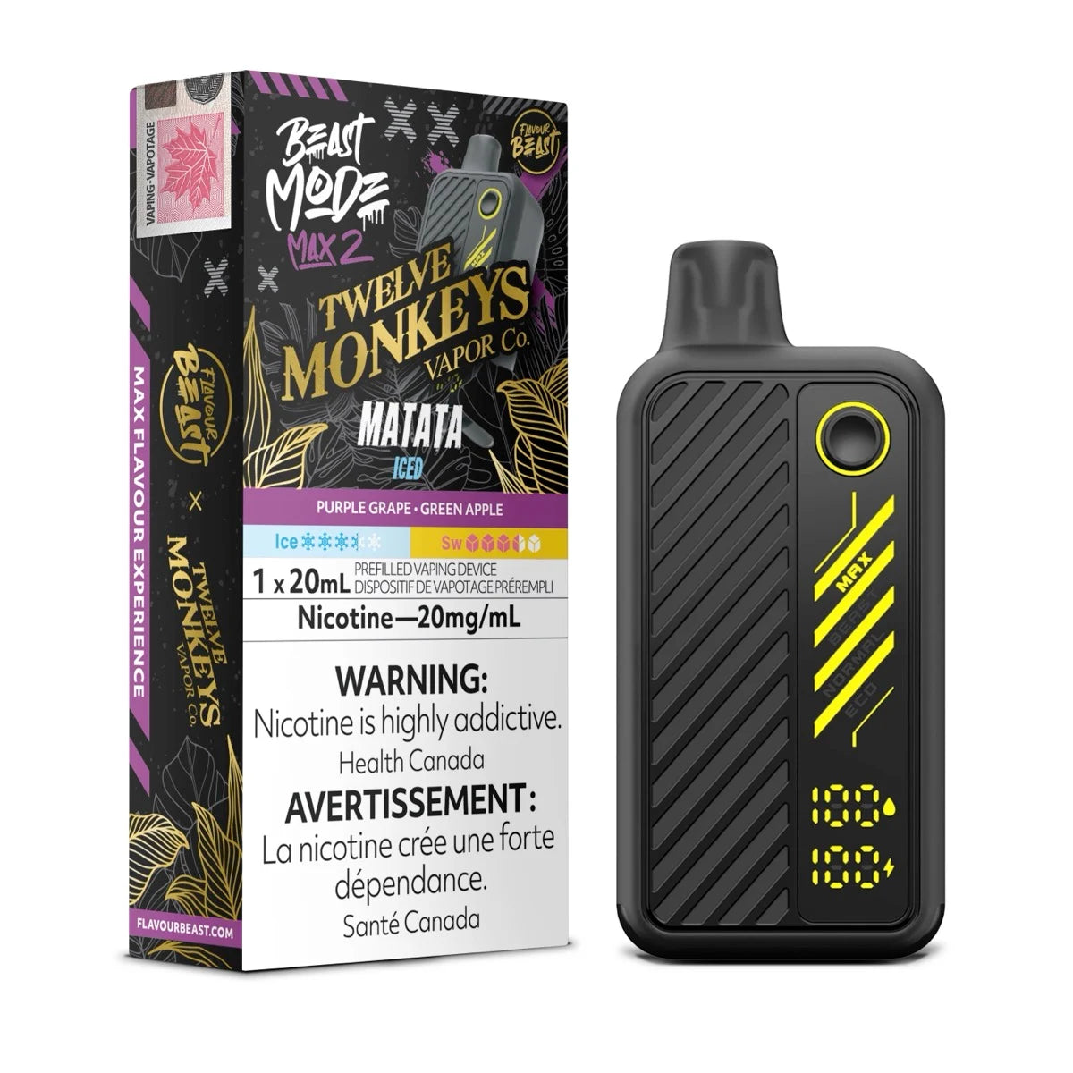 Flavour beast Max2 X Twelve monkeys Vapor 50k Matata (provincial)