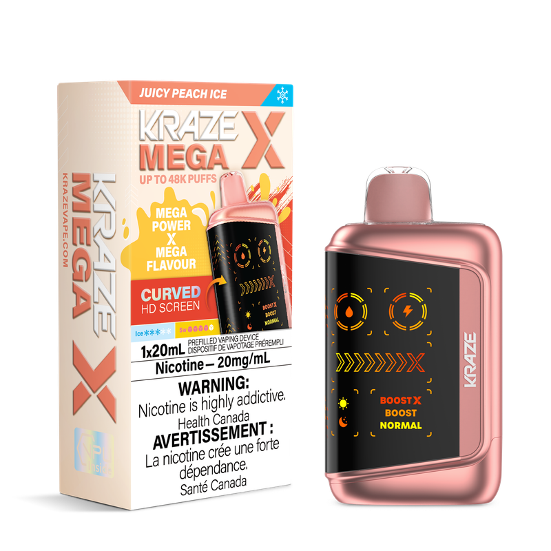Kraze Mega X 48k Juicy Peach Ice