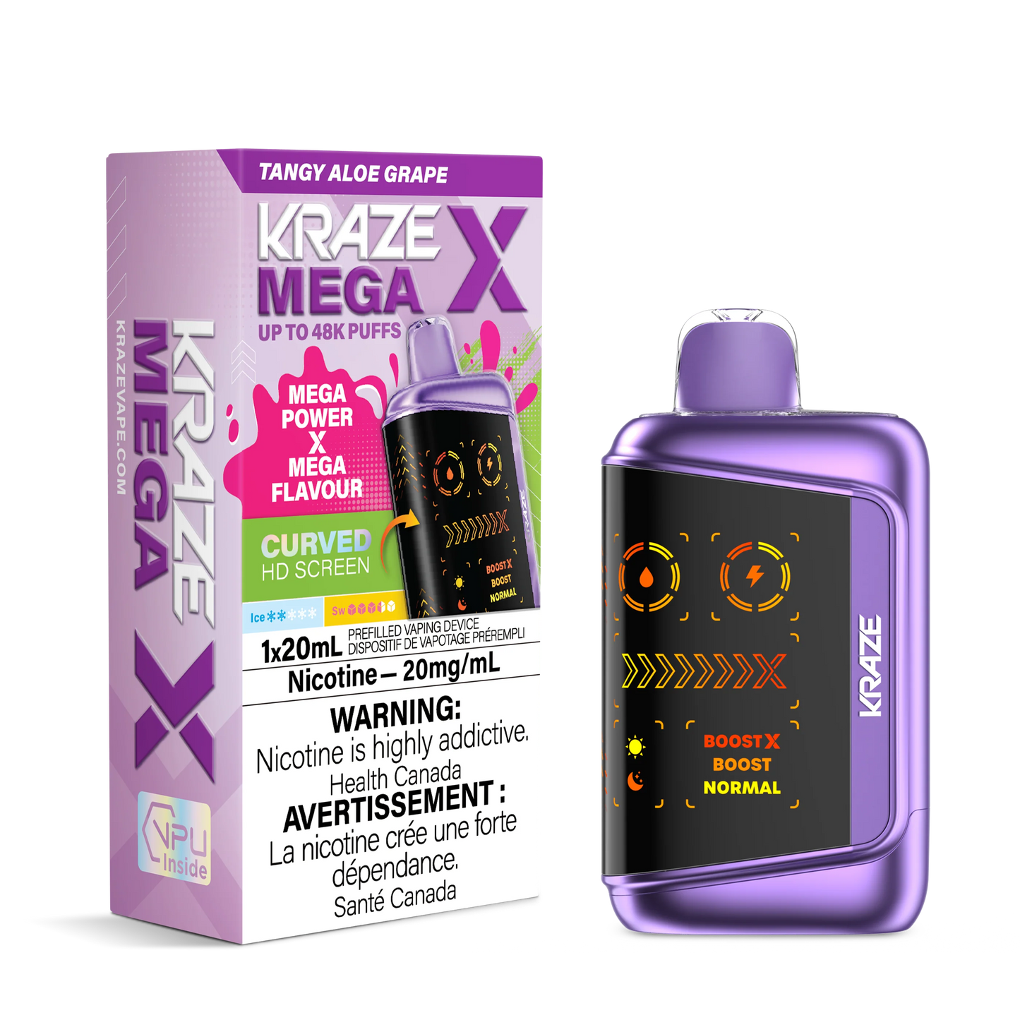 Kraze Mega X 48k Tangy Aloe Grape