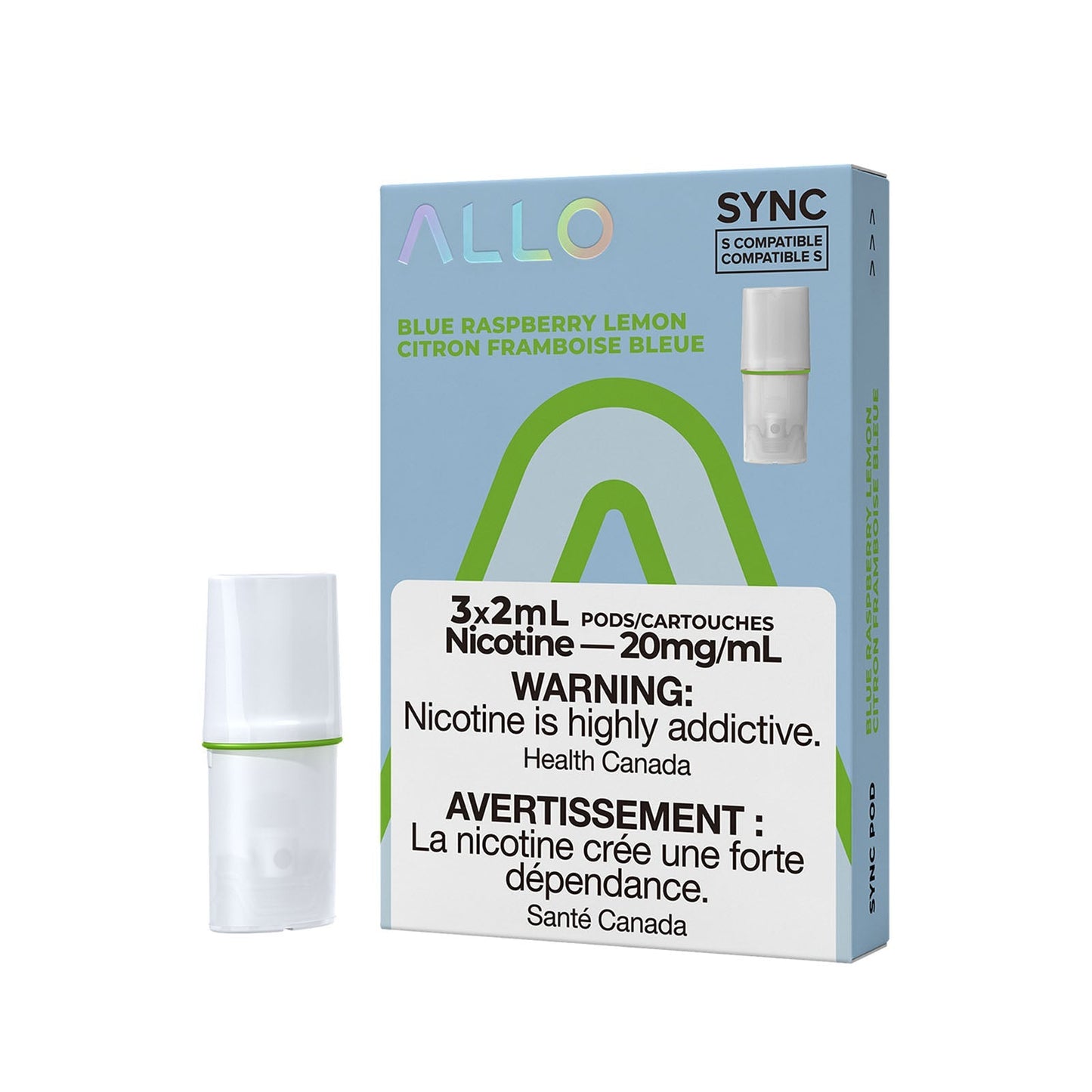 Allo Sync 3pods Blue Raspberry Lemon (3x2ml)