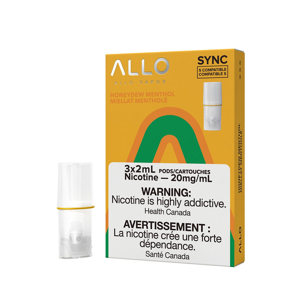 Allo Sync 3pods Honeydew menthol (3x2ml)